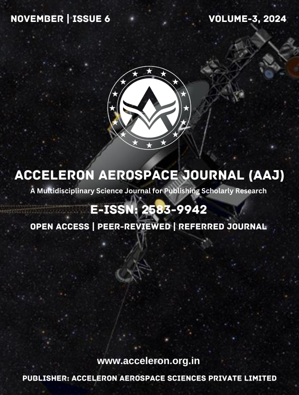 					View Vol. 3 No. 6 (2024): Acceleron Aerospace Journal (AAJ), Volume 3, Issue 6, 2024
				